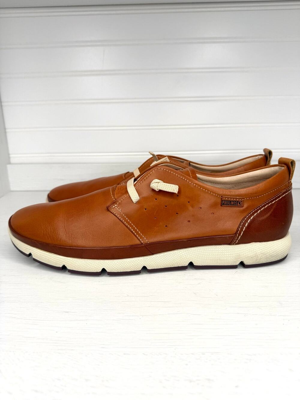 Pikolinos San Juan Men’s US 12 EU 46 Brown Leather Casual Shoes Cognac